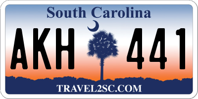 SC license plate AKH441