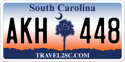 SC license plate AKH448