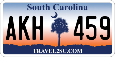 SC license plate AKH459