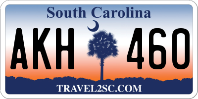 SC license plate AKH460