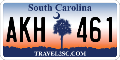 SC license plate AKH461