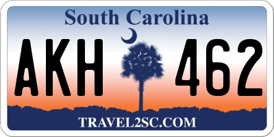 SC license plate AKH462