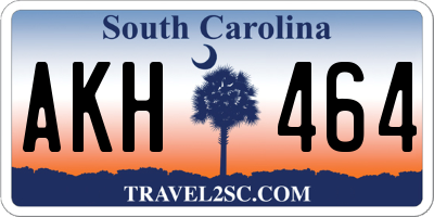 SC license plate AKH464