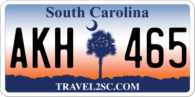 SC license plate AKH465