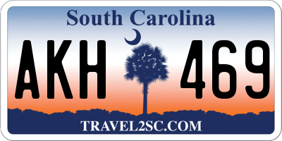 SC license plate AKH469