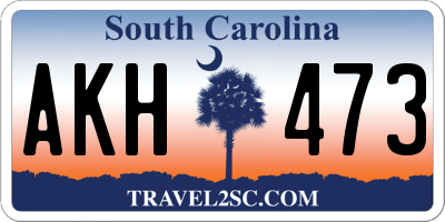 SC license plate AKH473