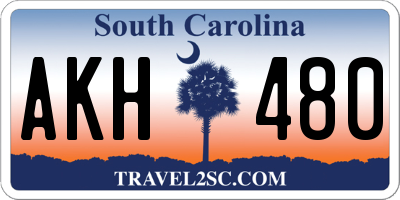 SC license plate AKH480