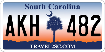 SC license plate AKH482