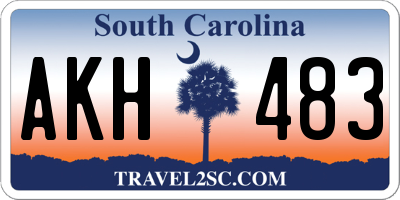 SC license plate AKH483