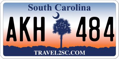 SC license plate AKH484