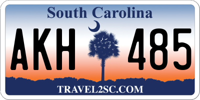 SC license plate AKH485