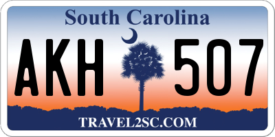 SC license plate AKH507