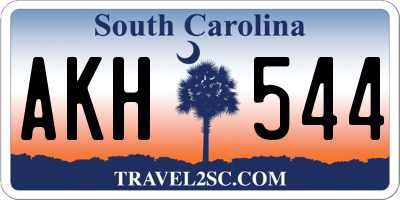 SC license plate AKH544