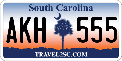 SC license plate AKH555