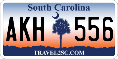 SC license plate AKH556