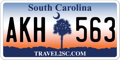 SC license plate AKH563