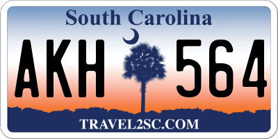 SC license plate AKH564