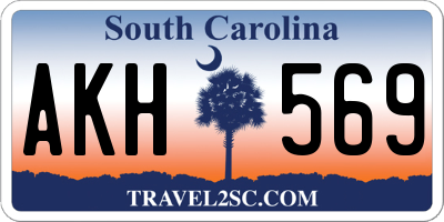 SC license plate AKH569