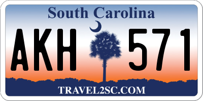 SC license plate AKH571