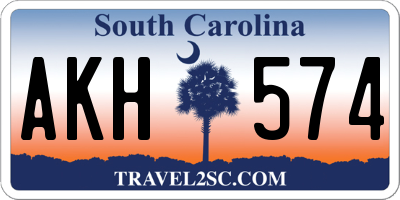 SC license plate AKH574