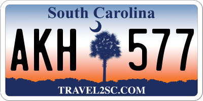 SC license plate AKH577