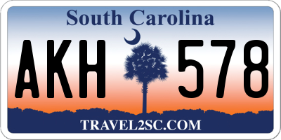 SC license plate AKH578