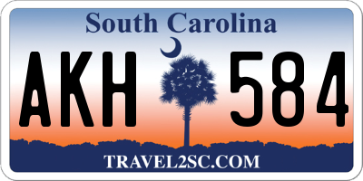 SC license plate AKH584