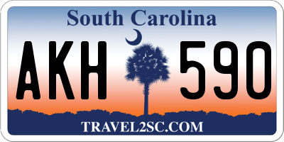 SC license plate AKH590