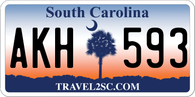 SC license plate AKH593