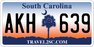 SC license plate AKH639