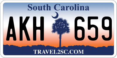 SC license plate AKH659