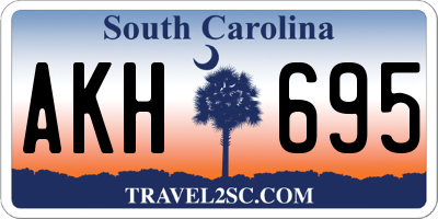 SC license plate AKH695
