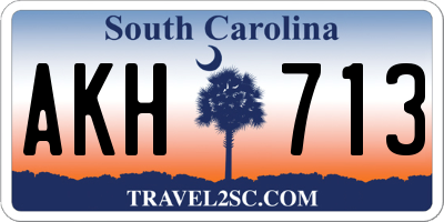 SC license plate AKH713