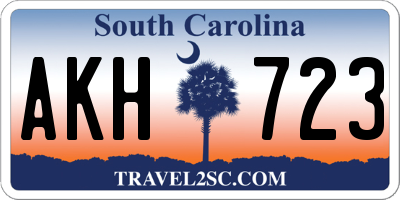 SC license plate AKH723