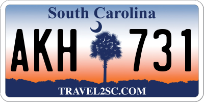 SC license plate AKH731