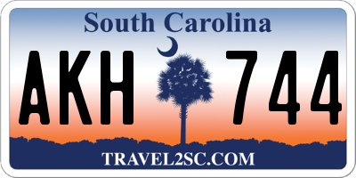 SC license plate AKH744
