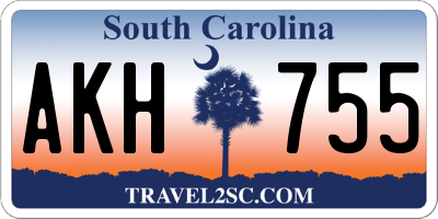 SC license plate AKH755