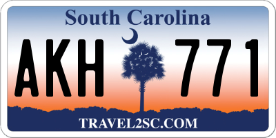 SC license plate AKH771