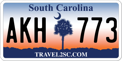 SC license plate AKH773