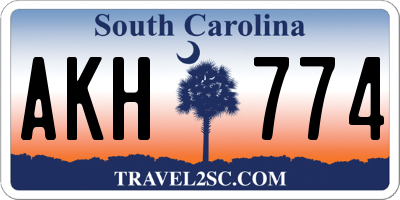 SC license plate AKH774