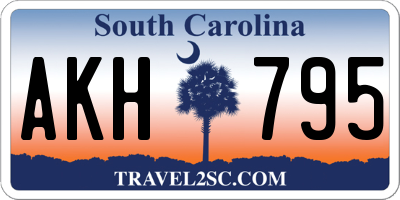 SC license plate AKH795
