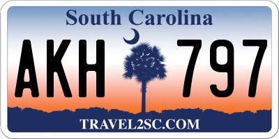 SC license plate AKH797