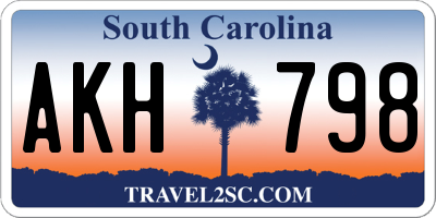 SC license plate AKH798