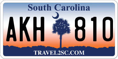 SC license plate AKH810