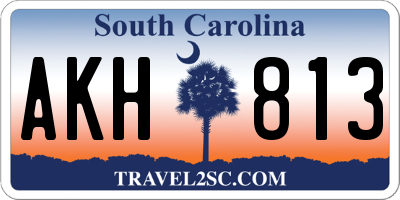 SC license plate AKH813