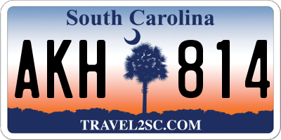 SC license plate AKH814