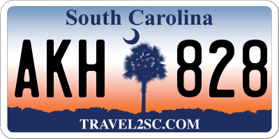 SC license plate AKH828
