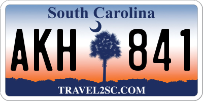 SC license plate AKH841