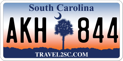 SC license plate AKH844