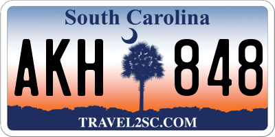 SC license plate AKH848